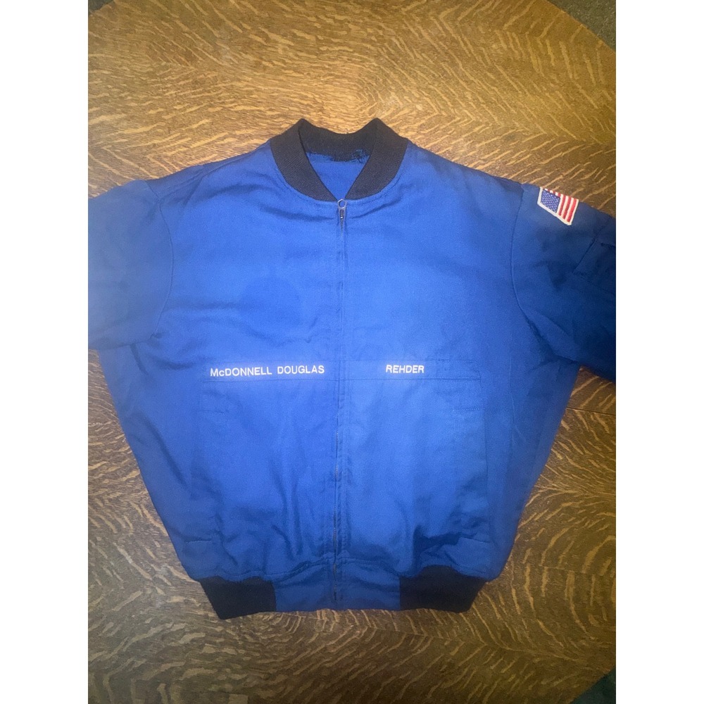Vtg 80s Flight Suits Ltd McDonnell Douglas Nomex Flight Jacket USA Made XL